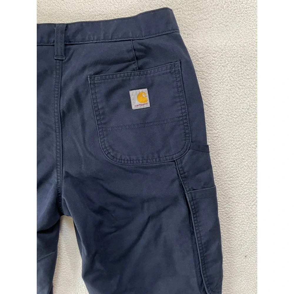 Carhartt Mens 31x32 Cargo Work Pants Navy Blue Rugged Flex 103904 NVY